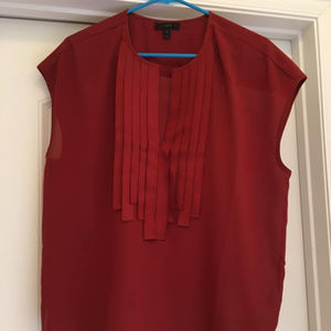 Jcrew Silk Ribbon Front Cap Sleeve Top - size 6