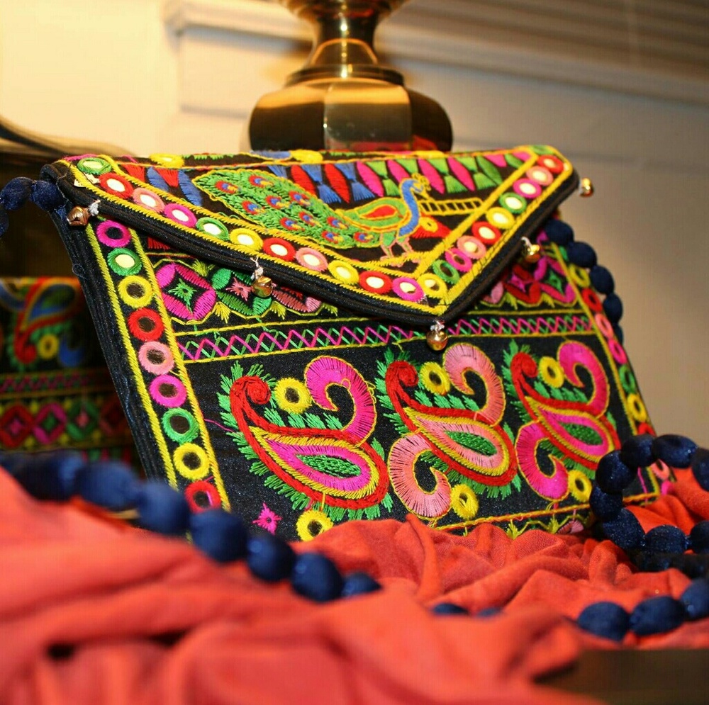 New Banjara Indian Boho Colourful Bag With Strap