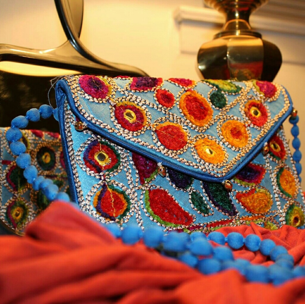New Banjara Indian Boho Colourful Bag With Strap