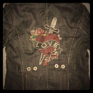 Women Ed Hardy Jean Jacket ❤️