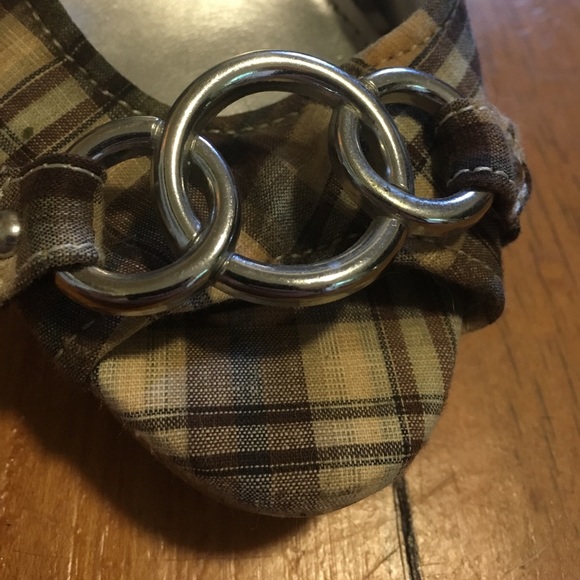 Size 7 American eagle plaid wedges - Picture 5 of 8