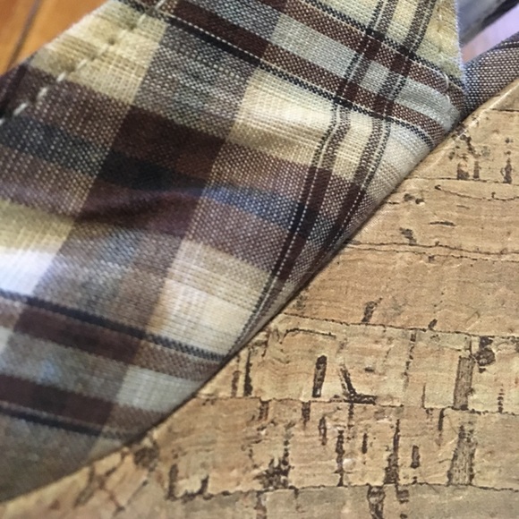 Size 7 American eagle plaid wedges - Picture 6 of 8