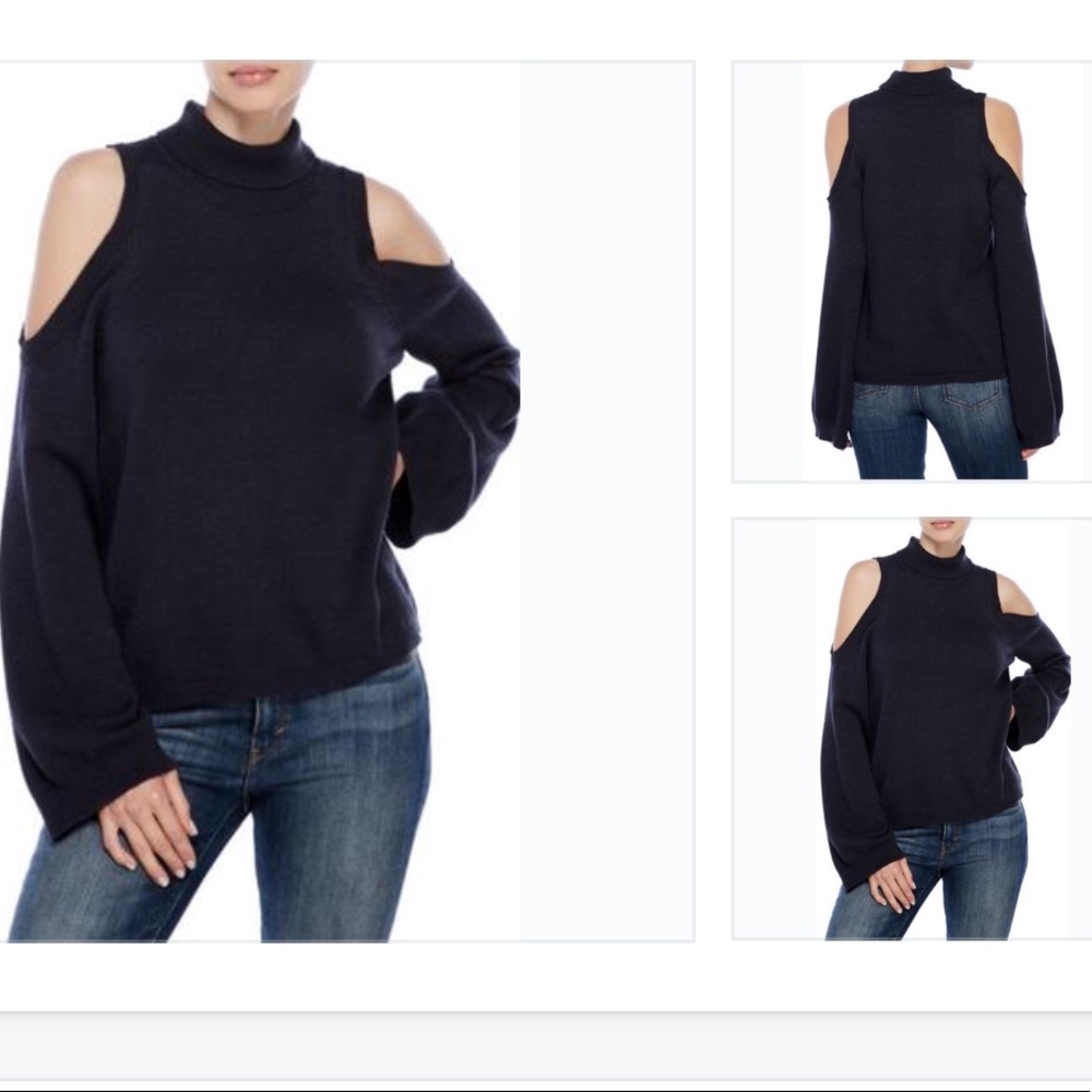 ❤️LAST ONE SALE❤️ Slate Cold Shoulder Sweater - Picture 2 of 4