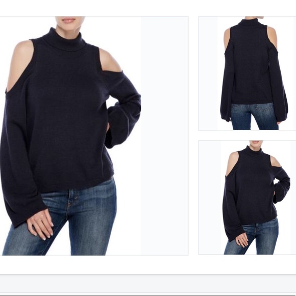 ❤️LAST ONE SALE❤️ Slate Cold Shoulder Sweater - Picture 2 of 4