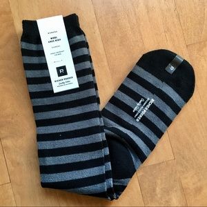 NEW Richer Poorer Black & Grey Striped Socks