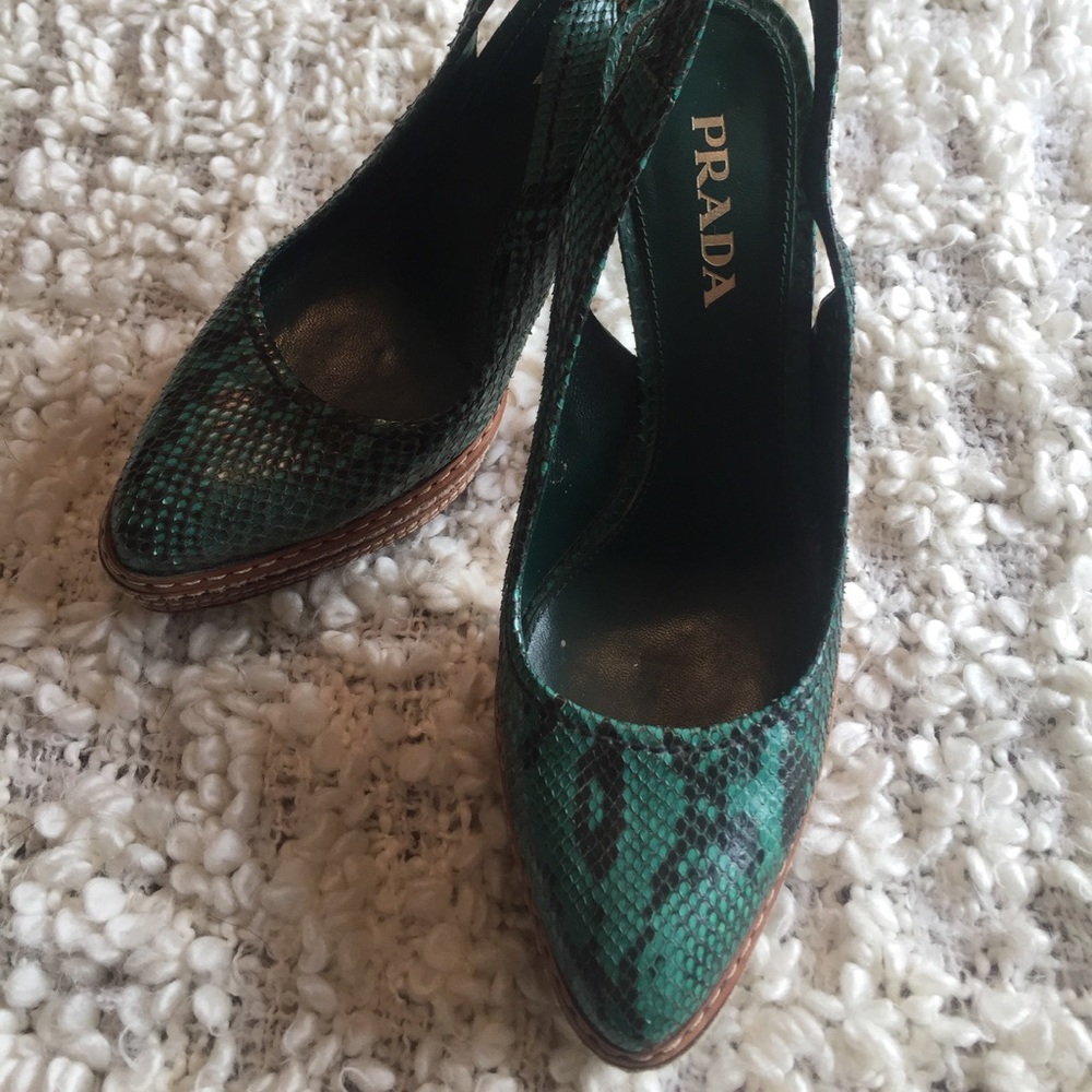 Prada Python Heels size Eur 37.5 US 7.5