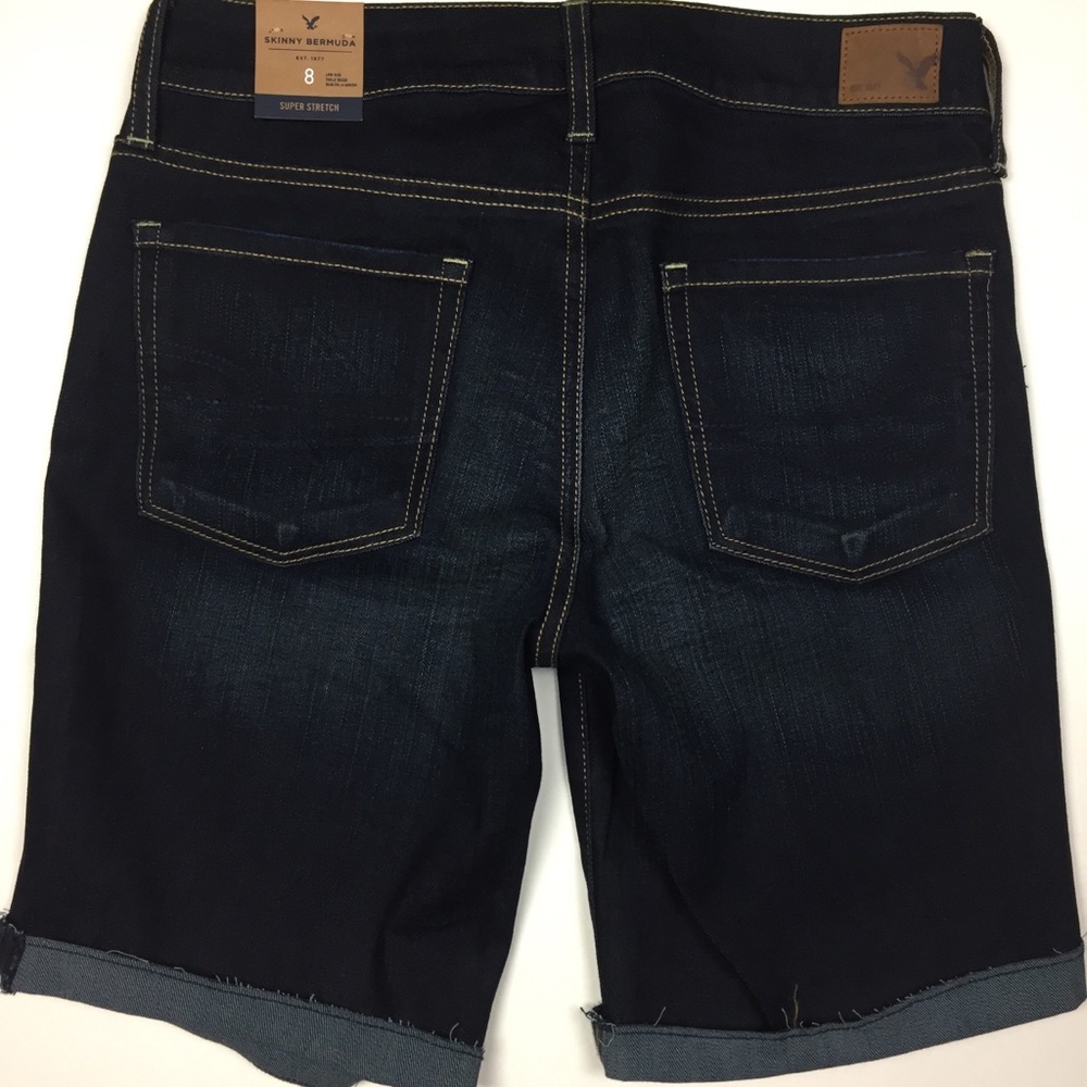 Skinny Bermuda jean shorts American eagle size 8 - Picture 2 of 3