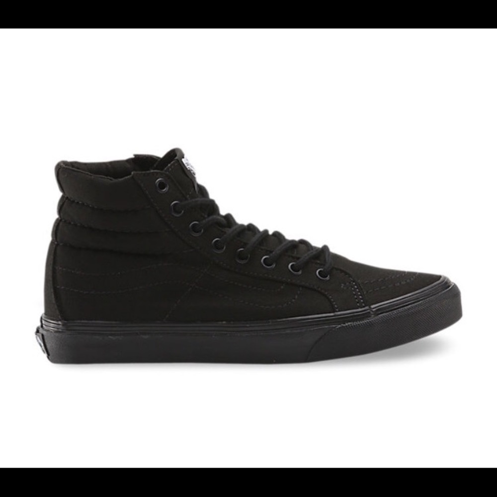 Vans black canvas Sk8-Hi Slims