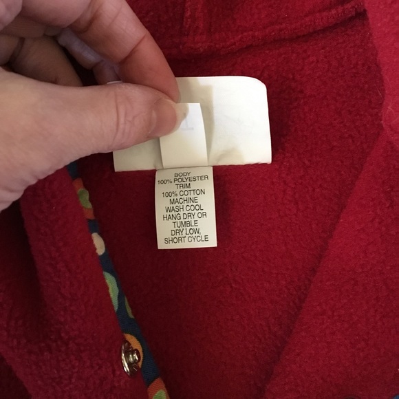 Adorable handmade red fleece jacket LIKE NEW!! - Picture 5 of 7
