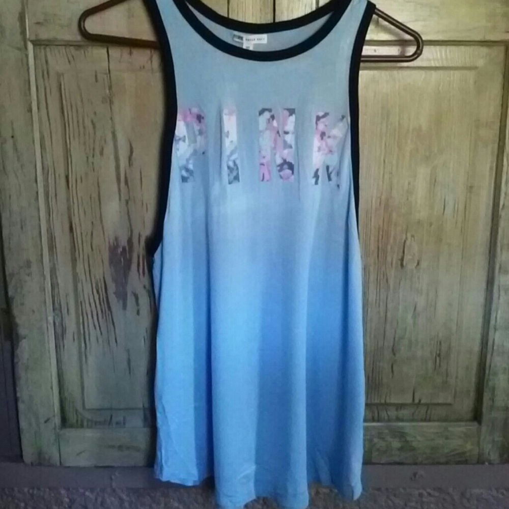Pink racer back tank top