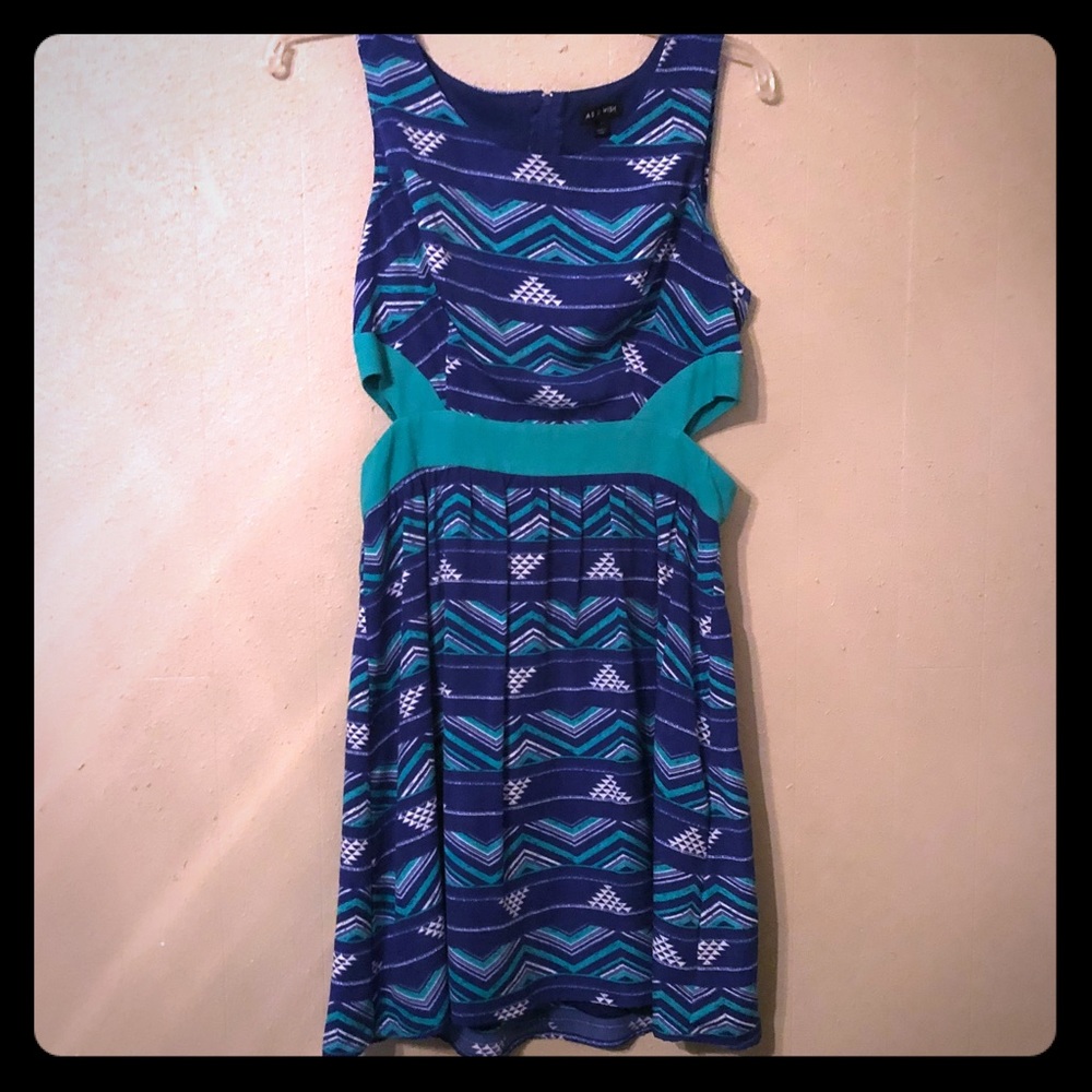 Aztec Dress with Side Cutouts
