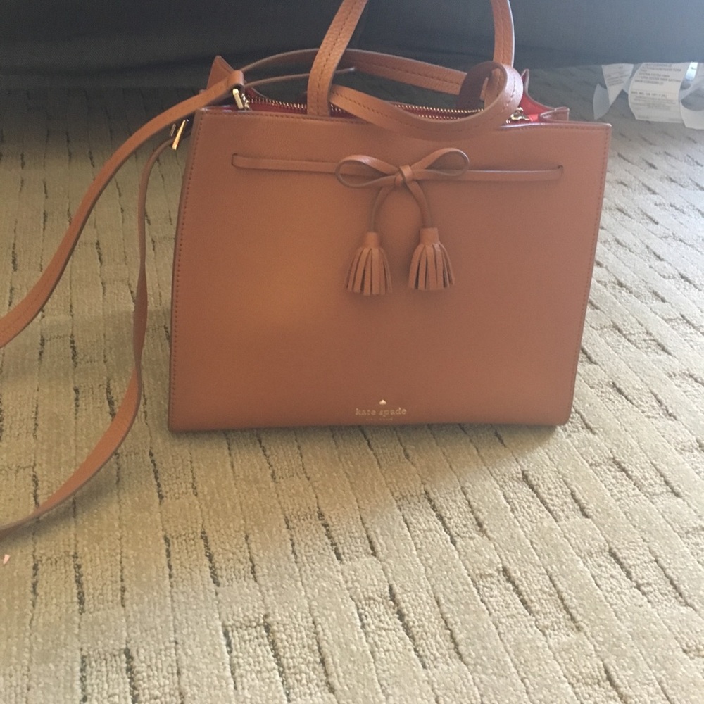 Brown leather purse