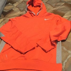 ORANGE / GRAY NIKE SWOOSH HOODIE!