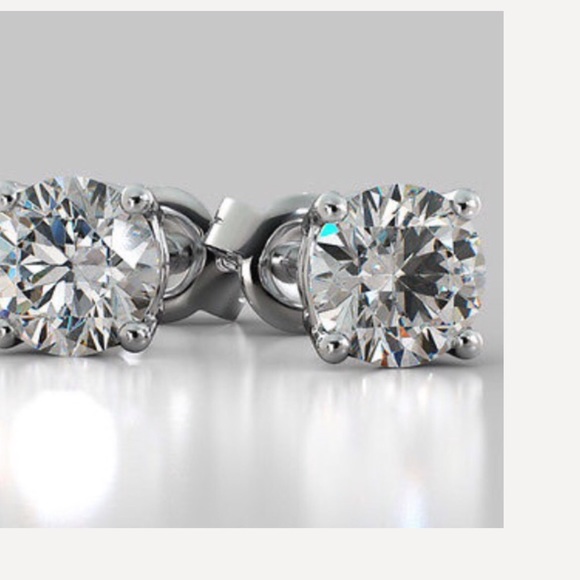 3.0 Ct Diamond 14K Gold Stud Earrings - Picture 3 of 4