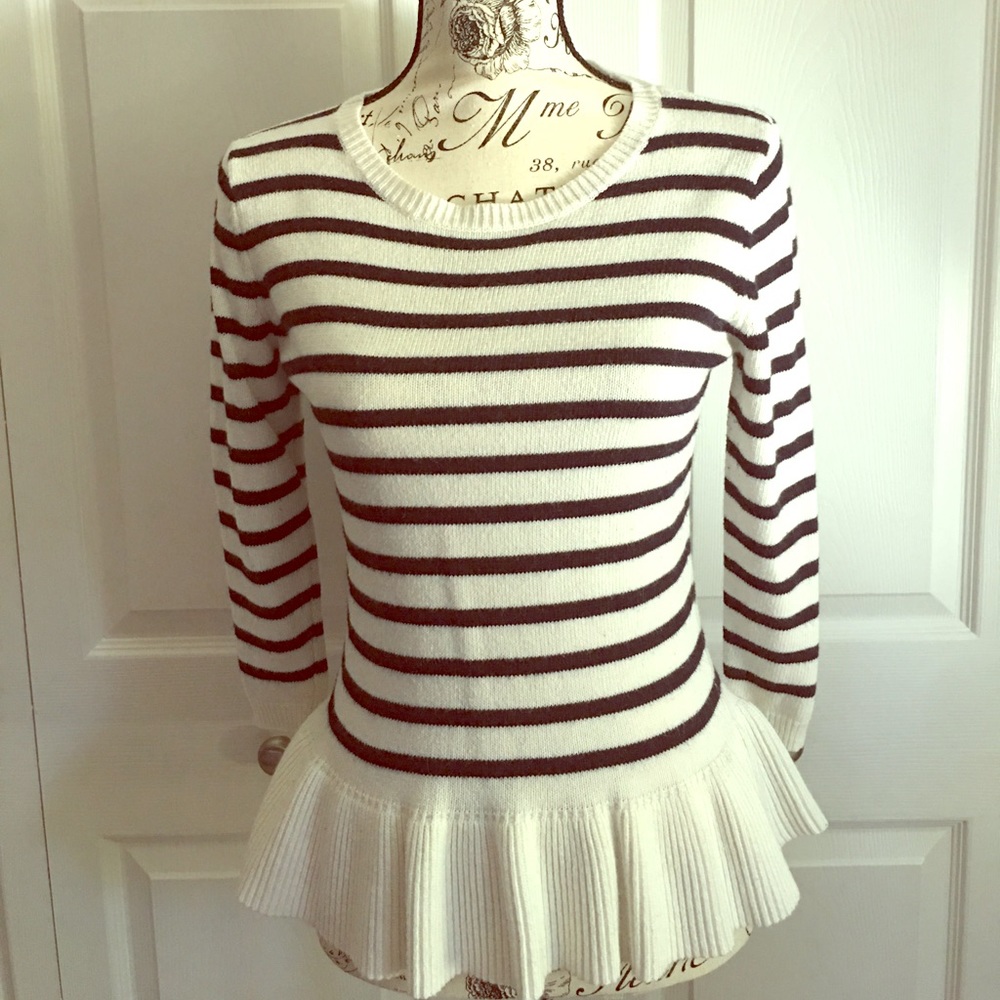 Outback Red- navy blue stripped sweater