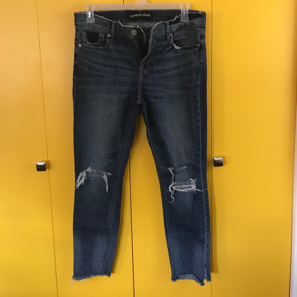 Express distressed denim jeans size 12R