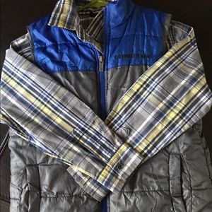 Calvin Klein vest and button down shirt