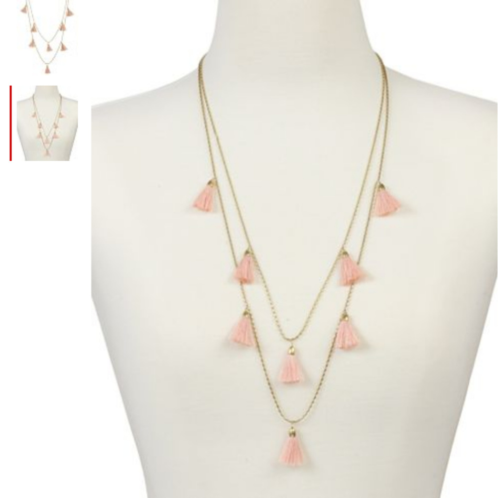 Double strand tassel necklace