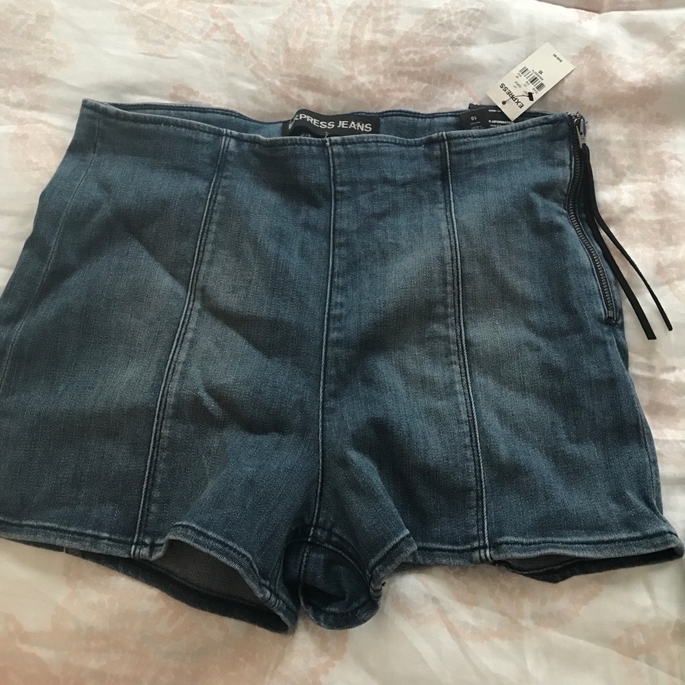 High Rise Demin Express Shorts