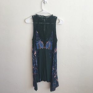 Free People Green Lacy Dress