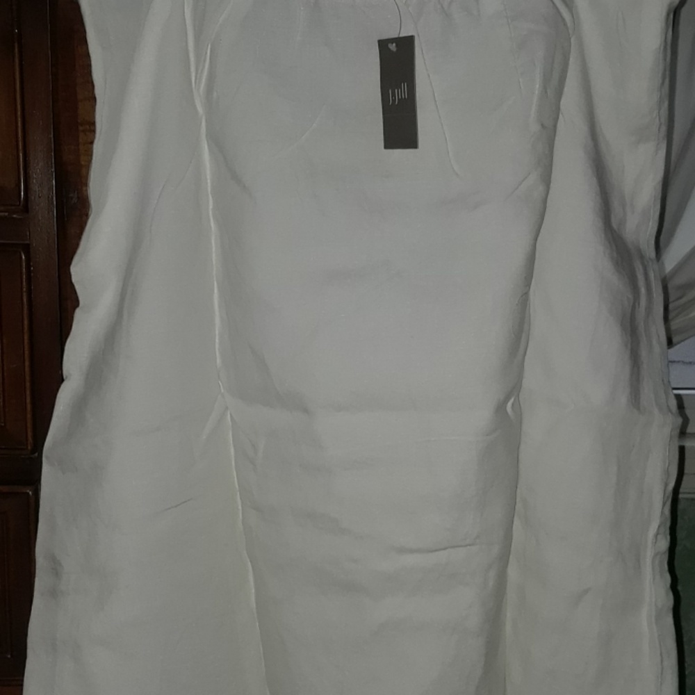 White linen skirt