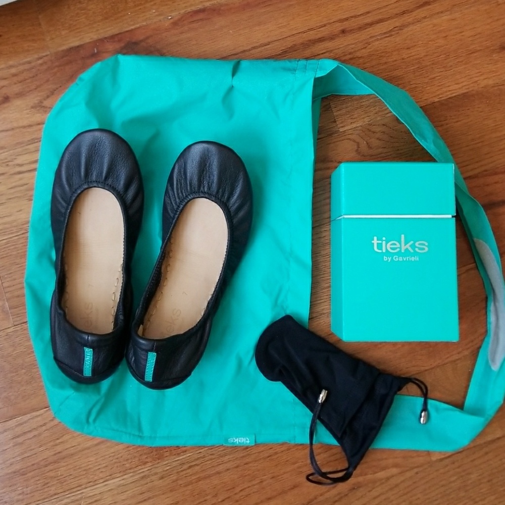 Tieks Matte Black Flats