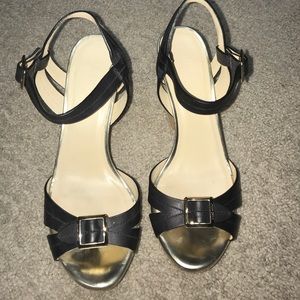 Authentic Black Jimmy Choo wedge heels