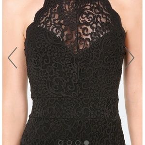 Bebe Lace Healter Jumpsuit