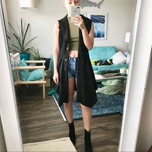 Jackets & Coats - Black Duster Vest Jacket Jackets & Coats - Black Duster Vest Jacket