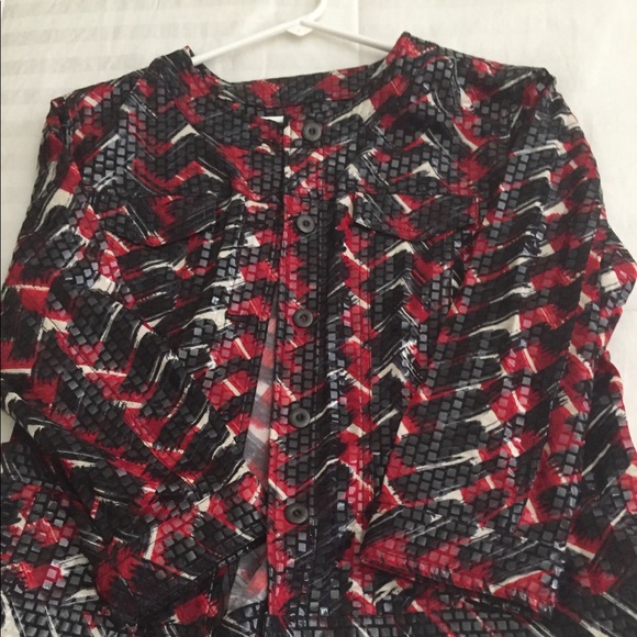 Ruby Rd. Jackets & Blazers - Red Black shiny bling jacket!