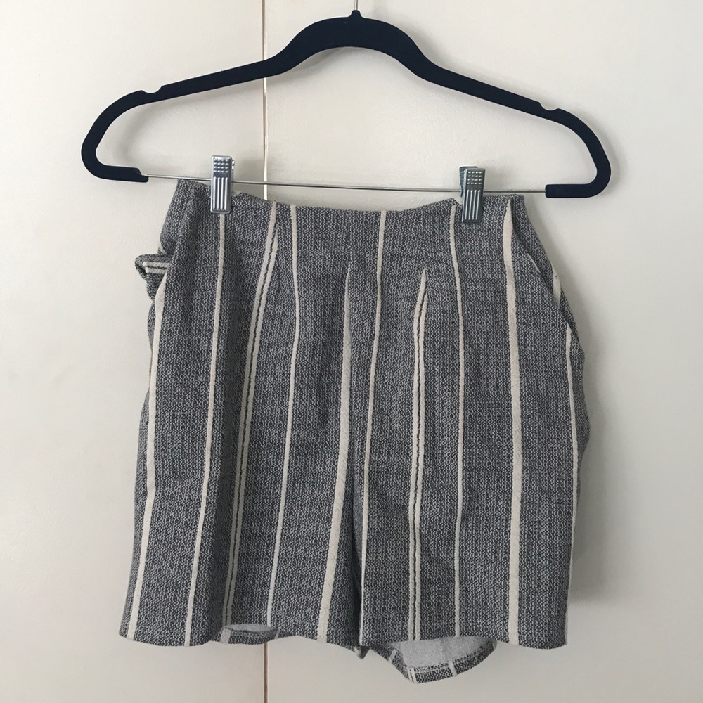 high waisted striped shorts