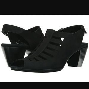 MUNRO American Abby Black Nubuck Slingback SZ 8