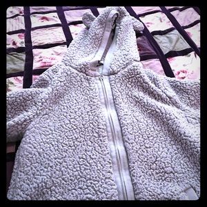 Grey Aeropostale Sherpa Hoodie with ears