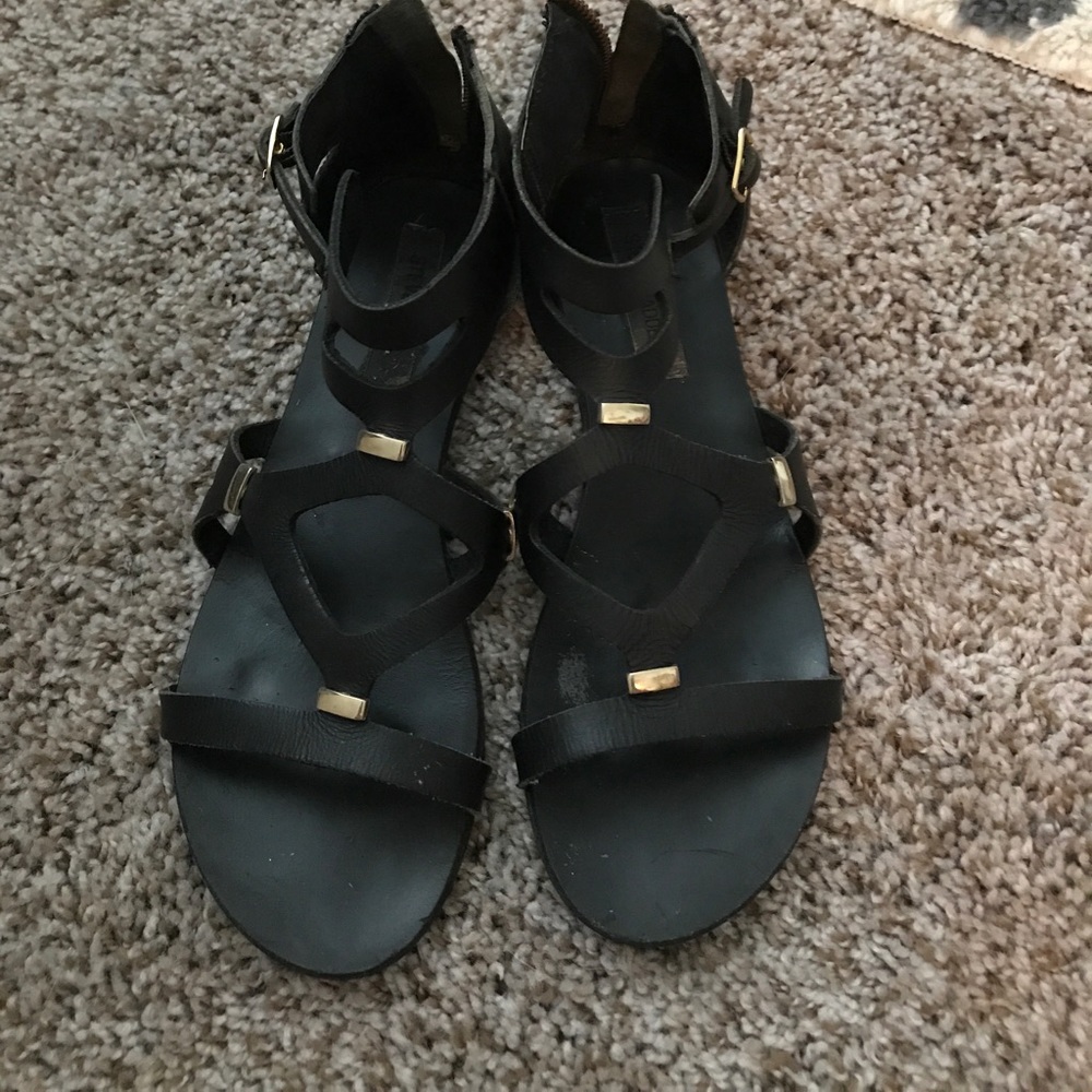 Steve Madden Black Gladiator Sandals Sz 7