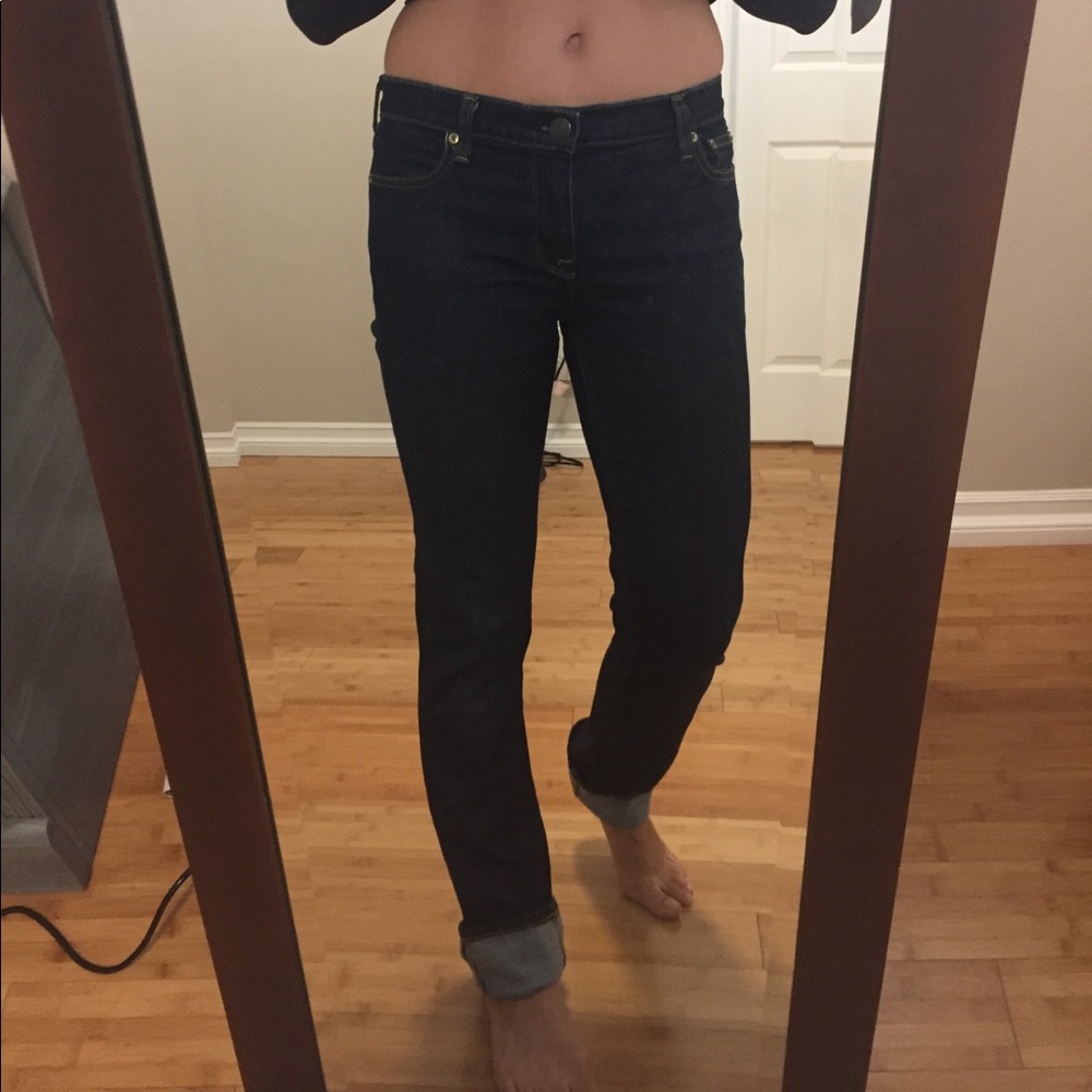 J.Crew matchstick jeans.