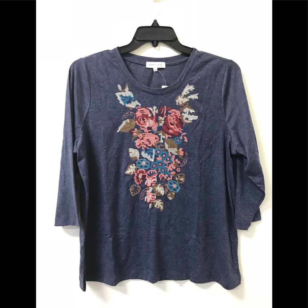 Marie Claire 3/4 Sleeve Soft Tee! NWT!