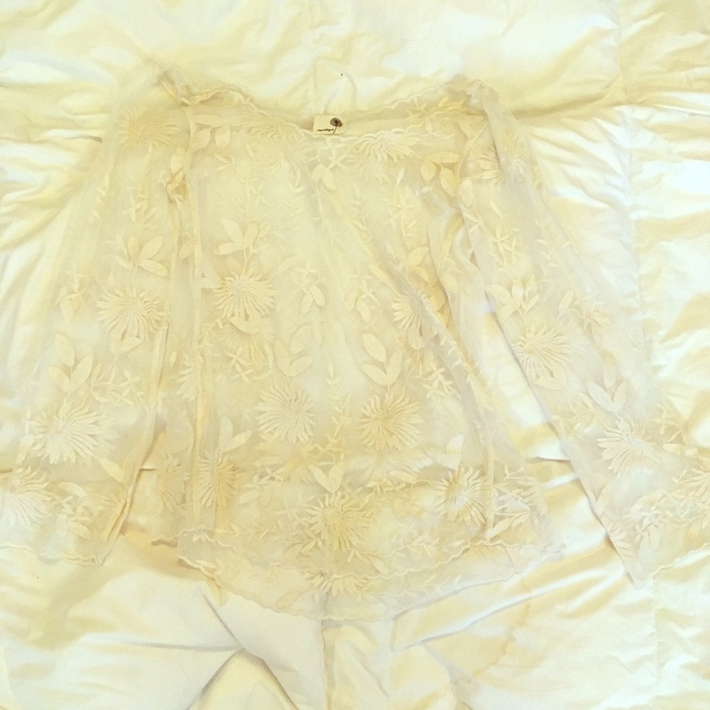 Sheer floral long sleeve