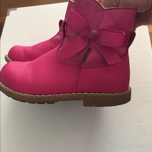 Pink leather boots for Girls 💗