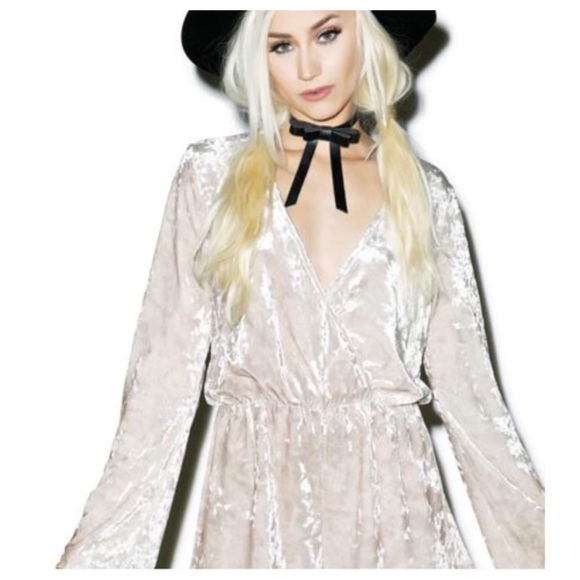 Vivian Crush It Velvet Romper - Picture 4 of 4