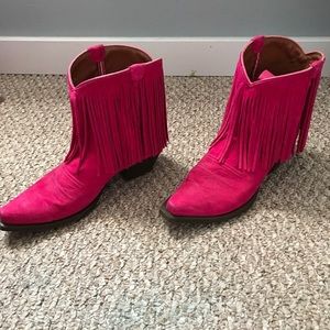 Eight Second Angel fringe booties