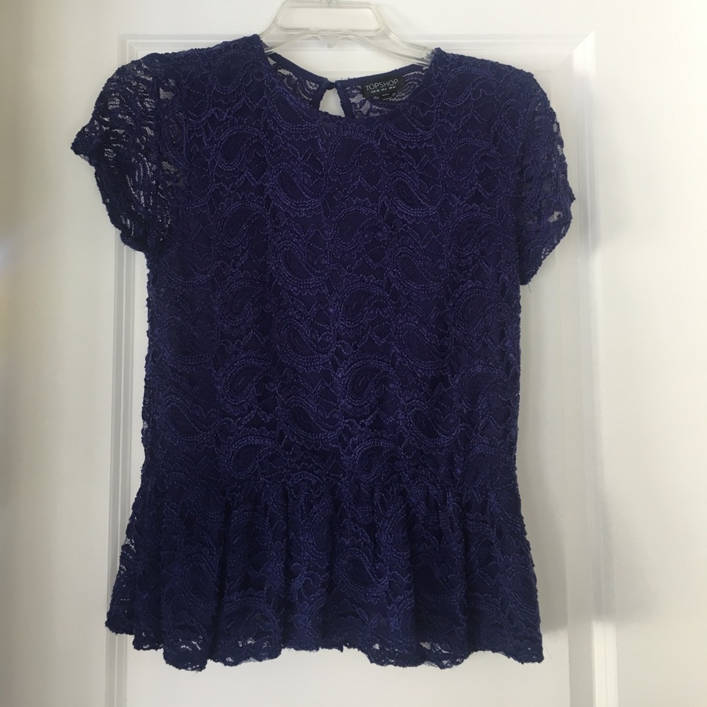 Topshop Lace Peplum Top - Gorgeous