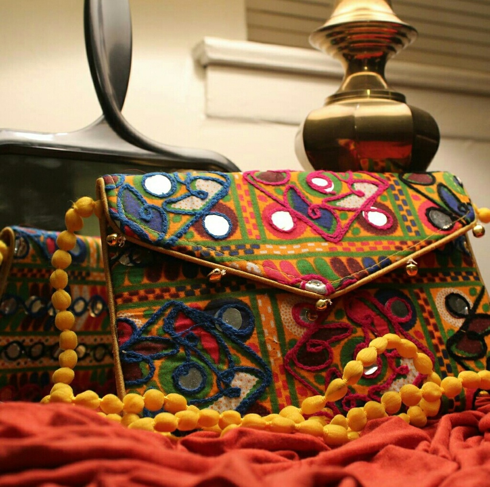 New Banjara Indian Boho Colourful Bag With Strap