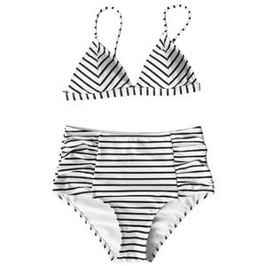 NWT Cupshe Striped High waisted bikini