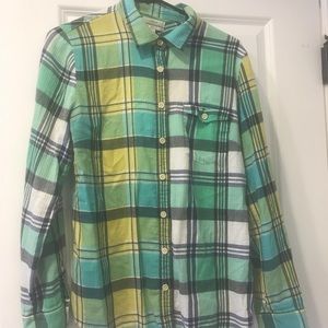J. Crew flannel sz 12 - blue/green - SOFT