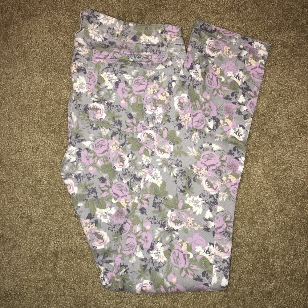 Forever 21 floral jeans