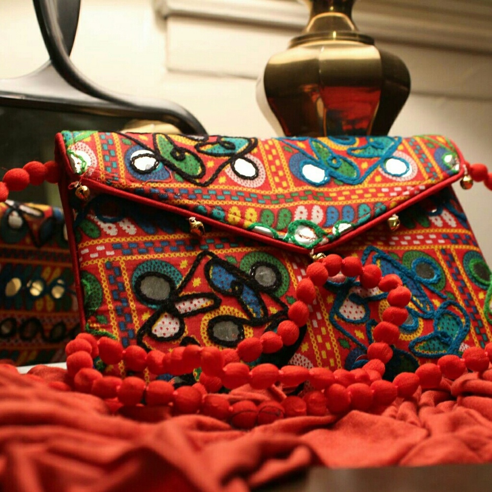 New Banjara Indian Boho Colourful Bag With Strap
