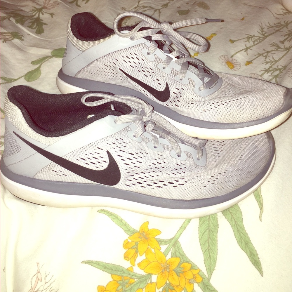Gray Nike sneakers