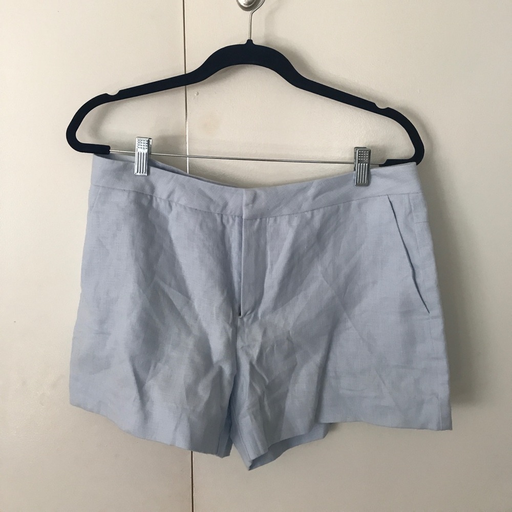 light blue shorts