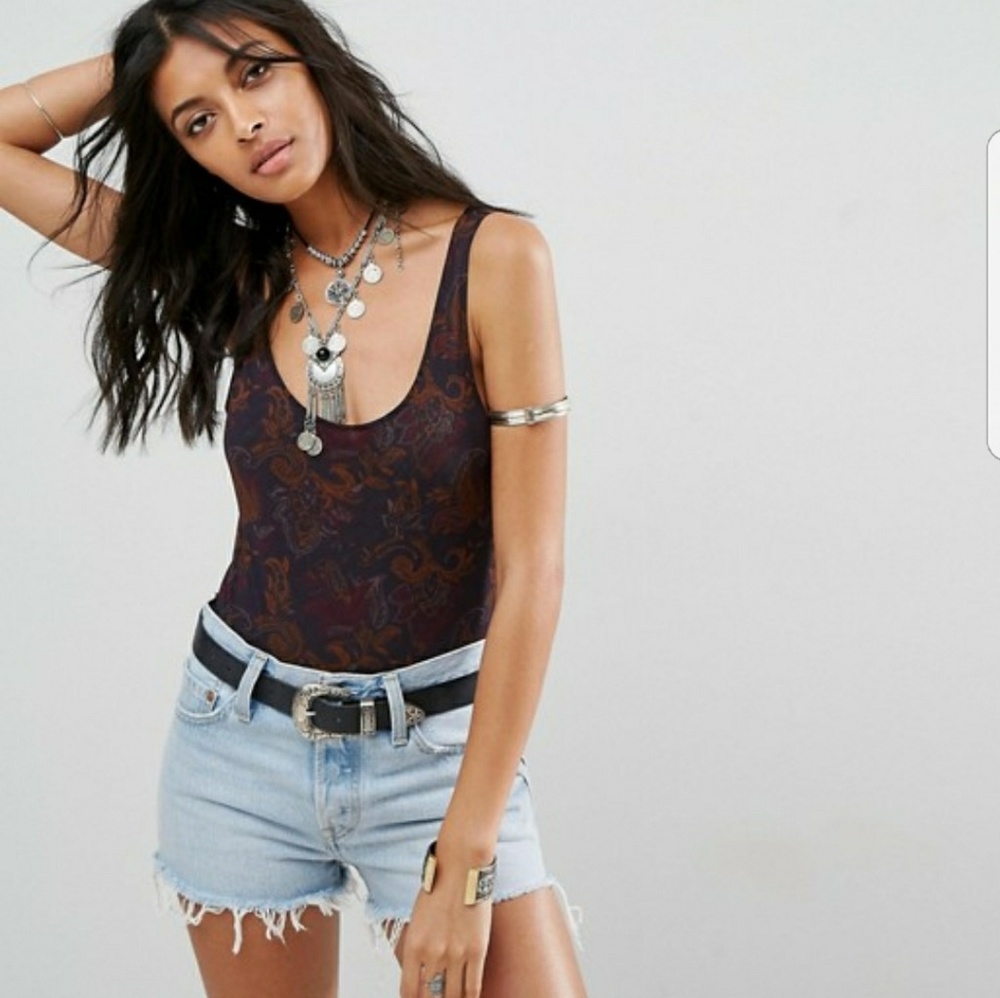 Free People Intimately freesia black bodysuit