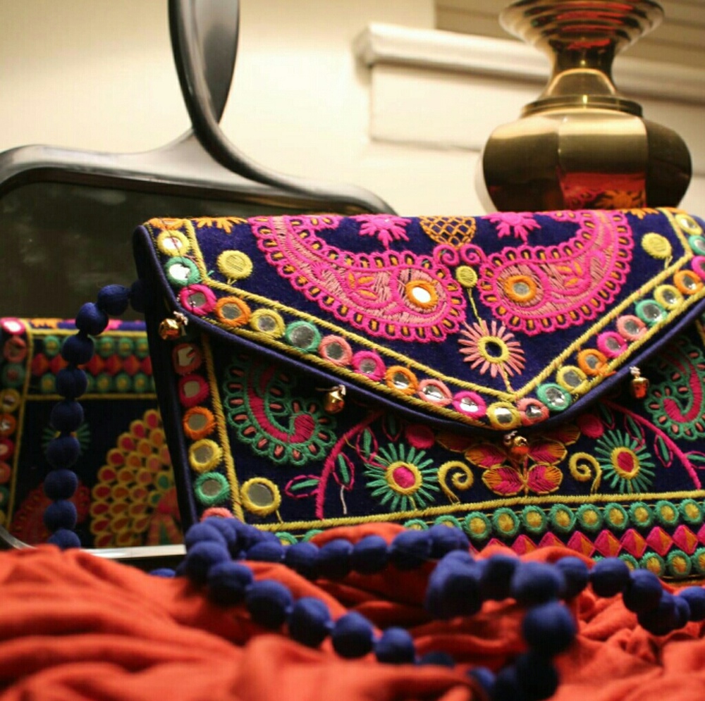 New Banjara Indian Boho Colourful Bag With Strap